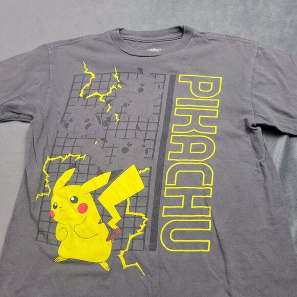 Pokemon Pikachu Graphic Tee Shirt S Gray - Picture 2 of 8
